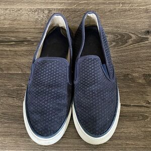 Sperry navy suede slip on sneakers size 9.5